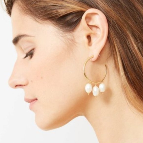 Stella & Dot Jewelry - Rebecca Minkoff x Stella & Dot Pearl Hoop Earring